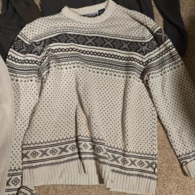 Men’s Sweaters & Scarf Lot