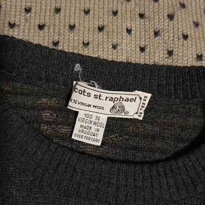 Lot of 6 Vintage & Fair Isle Men’s Sweaters + Scarf