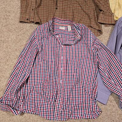 Men's Long Sleeve Button-Up Shirts – M/L, Assorted Brands & Patterns