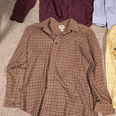 Men's Long Sleeve Button-Up Shirts – M/L, Assorted Brands & Patterns