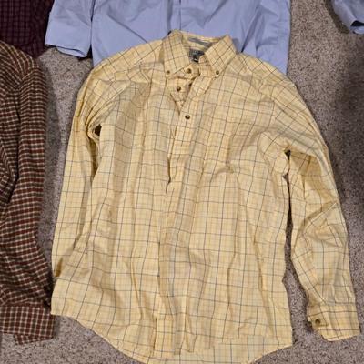 Men's Long Sleeve Button-Up Shirts – M/L, Assorted Brands & Patterns