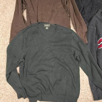 Men's Sweaters – Medium to Large – Wool, Cotton, Merona, LL Bean, Eddie Bauer & More