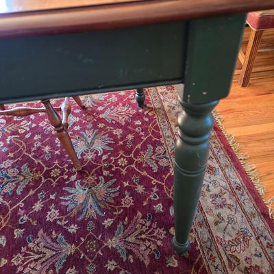 Ethan Allen Solid Wood Dining Table with 4 Windsor Back Chairs – Made in America