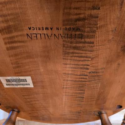 Ethan Allen Solid Wood Dining Table with 4 Windsor Back Chairs – Made in America