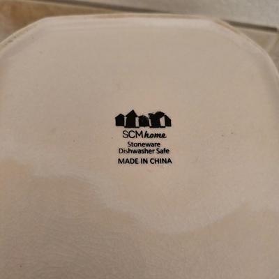 Vintage Decor Lot – Metal Iron, Galvanized Bin, red framed wall clock & ceramic treat Canister