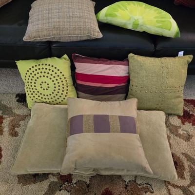 Eight Assorted Decorative Throw Pillows