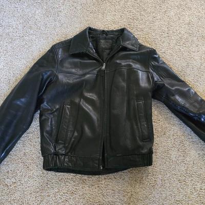 Dockers Black Leather Jacket – Size M