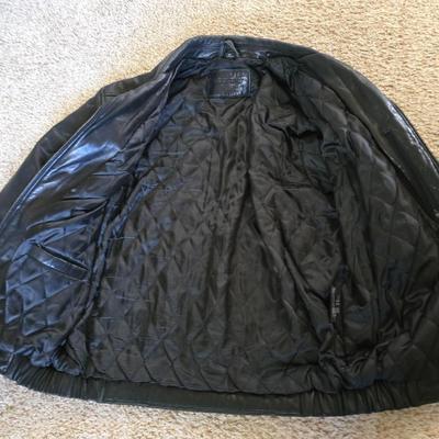 Dockers Black Leather Jacket – Size M