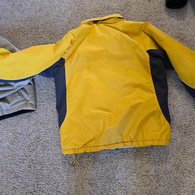 Columbia Sportswear Yellow and Gray Men’s Jacket (M) + Ice Traction Device nonslip your shoes!