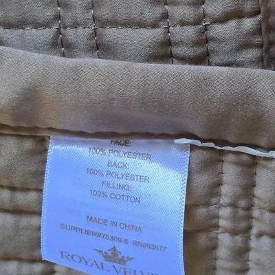 Royal Velvet Tan Quilted Coverlet and comforter