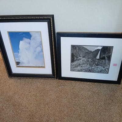 Framed Nature Photography – Geyser & Waterfall