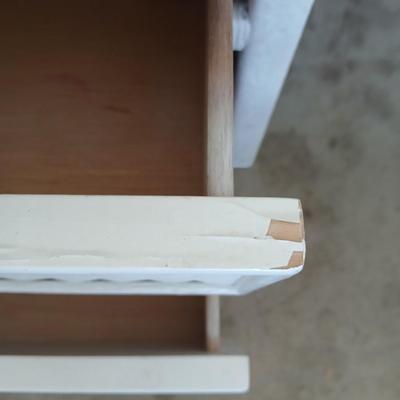 Henry Link White Wicker Vanity / Desk Set with Mirror and Chair