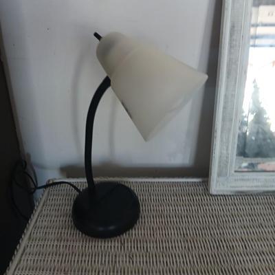 Henry Link White Wicker Vanity / Desk Set with Mirror and Chair