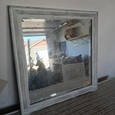 Henry Link White Wicker Vanity / Desk Set with Mirror and Chair