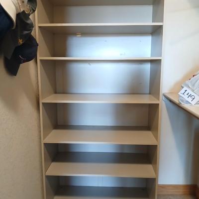 Six shelf tall closet organizer / deep shelf bookshelf