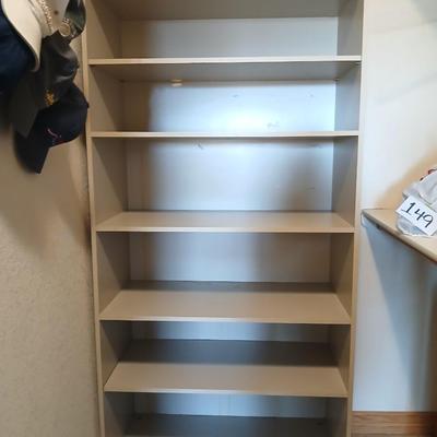 Six shelf tall closet organizer / deep shelf bookshelf