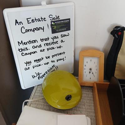 Office & Desk Organization Lot – Baskets, Binders, Clock, Supplies