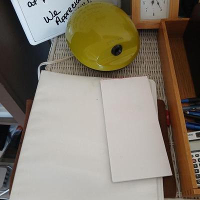 Office & Desk Organization Lot – Baskets, Binders, Clock, Supplies