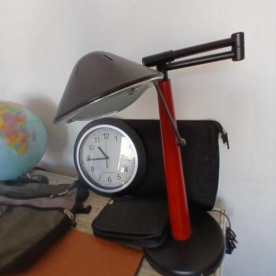 Teacher or Student Supply Lot – Globe, Clock, Bag, and More