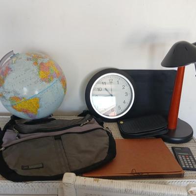 Teacher or Student Supply Lot – Globe, Clock, Bag, and More