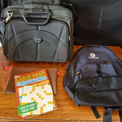 Laptop Bag, Backpack & Puzzle Book