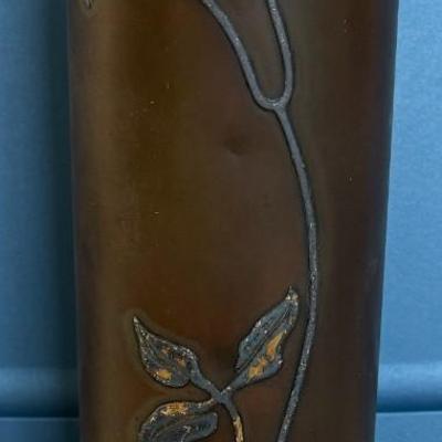 HEINTZ art metal New York 1912 Arts and Crafts period piece, sterling on bronze