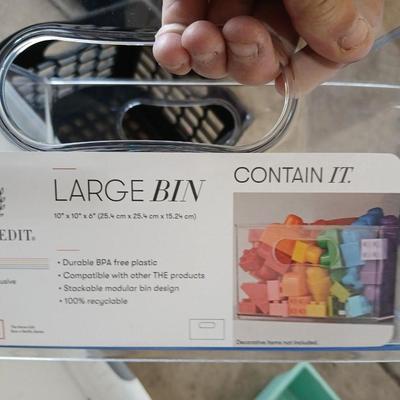 Large Lot of Storage Bins, Crates, and Organizers