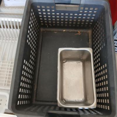 Large Lot of Storage Bins, Crates, and Organizers