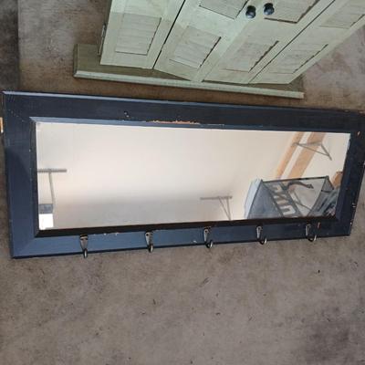 Wall-Mount Shutters with mirror & an additional Mirror with Hooks