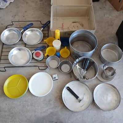 Camp Kitchen Cookware & Utensil Lot