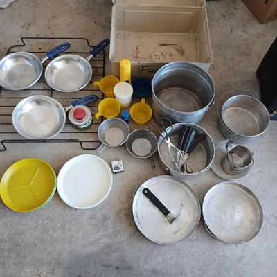 Camp Kitchen Cookware & Utensil Lot