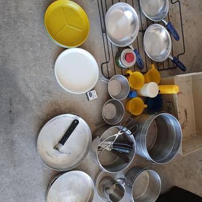Camp Kitchen Cookware & Utensil Lot