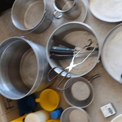 Camp Kitchen Cookware & Utensil Lot