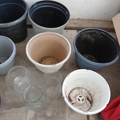 Assorted Garden Pots & Glass Planters Lot Great flowerpots!