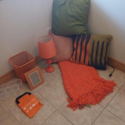 Everything's Orange! Cozy Corner Decor Lot – Orange & Green Accents
