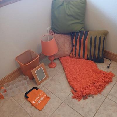 Everything's Orange! Cozy Corner Decor Lot – Orange & Green Accents
