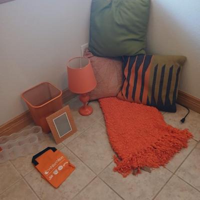 Everything's Orange! Cozy Corner Decor Lot – Orange & Green Accents