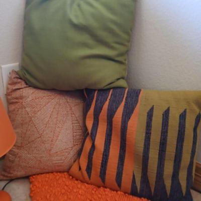 Everything's Orange! Cozy Corner Decor Lot – Orange & Green Accents