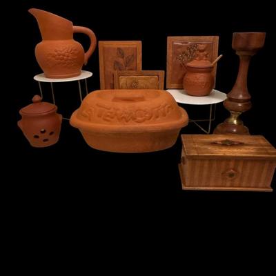 Assortment of terracotta items