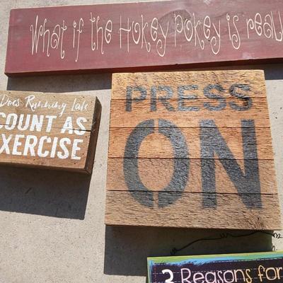 Inspirational & Humorous Wall Sign Lot –