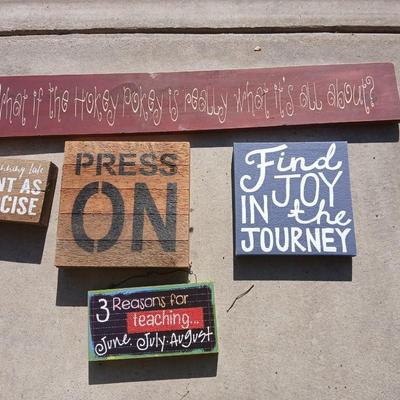 Inspirational & Humorous Wall Sign Lot –