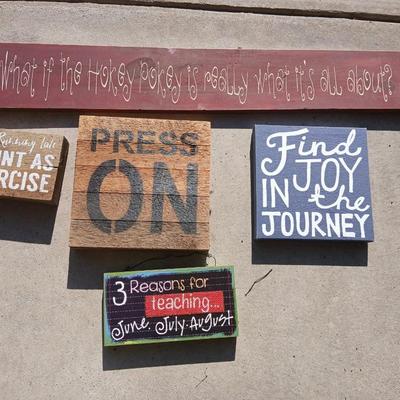 Inspirational & Humorous Wall Sign Lot –