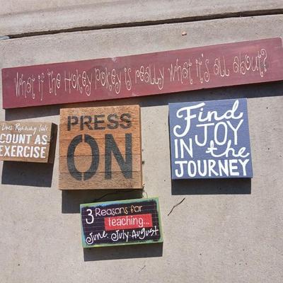 Inspirational & Humorous Wall Sign Lot –