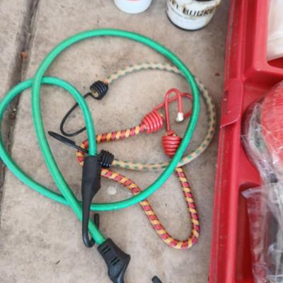 Automotive Utility & Accessory Lot - road side emergency kit - USA Window flag and more