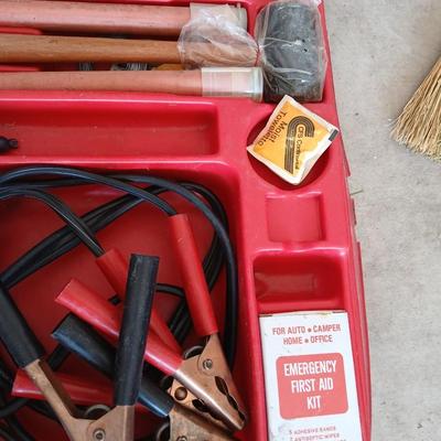 Automotive Utility & Accessory Lot - road side emergency kit - USA Window flag and more