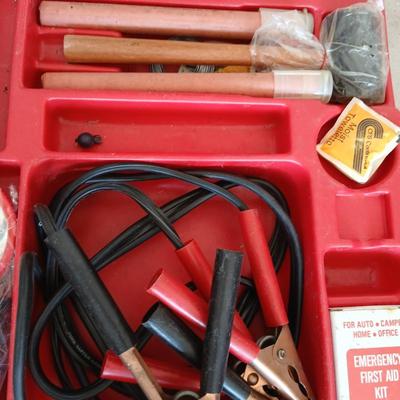 Automotive Utility & Accessory Lot - road side emergency kit - USA Window flag and more