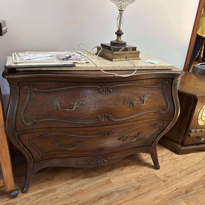 Bombe' commode, American made in Louis XVI Style