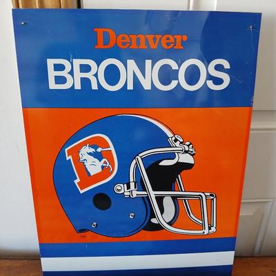 Denver Broncos Fan Lot – Games, Metal Broncos sign, Denveropoly game, puzzle & Scarf
