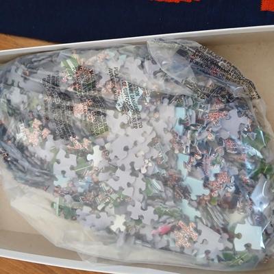 Denver Broncos Fan Lot – Games, Metal Broncos sign, Denveropoly game, puzzle & Scarf