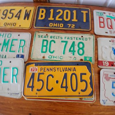 Vintage License Plate Lot – 12 Plates from Multiple States